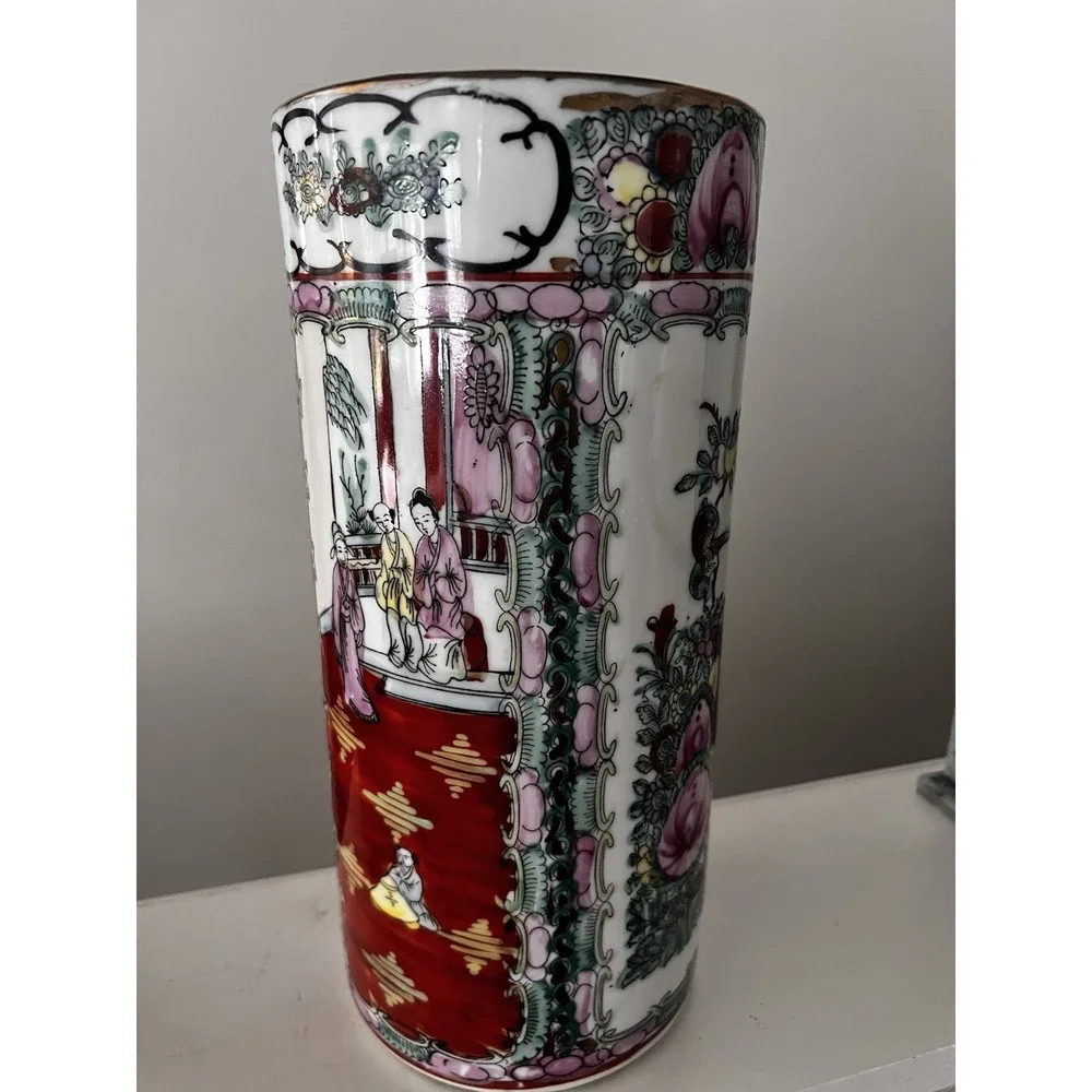 Vtg Chinese Famille Rose Canton 10